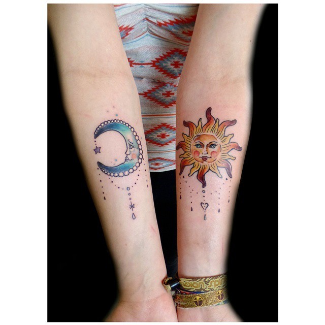 60 Best Sun and Moon Tattoos to Express Your Inner Self  Meanings Designs  and Ideas  Henna tattoo hand Neo traditional tattoo Traditional hand  tattoo