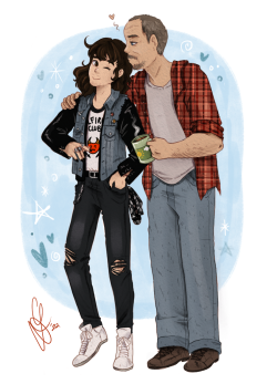patternscolorsflowers:🥹💖some quick Wayne and Eddie fluff, I just love this tiny family so much, and I hope we get some actual dynamic between them in the show! — In my mind Wayne has his gruff exterior, but when it comes to his nephew he’s totally