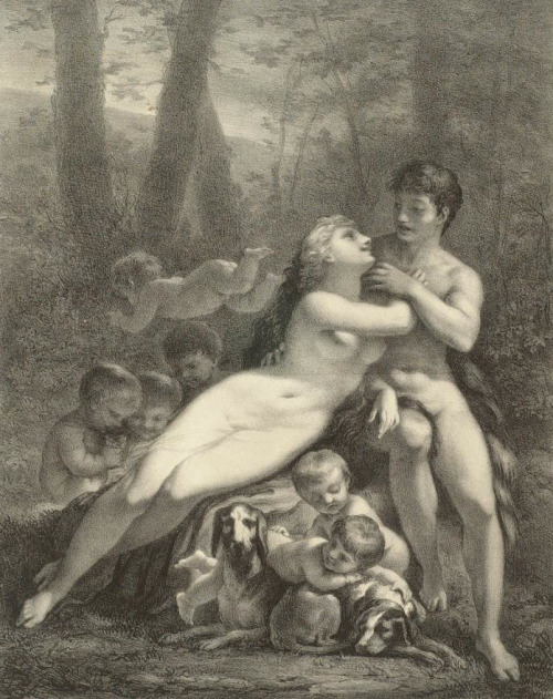 Julien Léopold Boilly (French; 1796–1874) after Pierre-Paul Prud'hon (French; 1758–1823)Venus and Ad