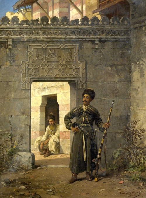 srednod:The Circassian guards Stanislaw Chlebowski 1880