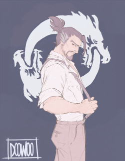 thedragonstirs:Self indulgent doodle of Hanzo