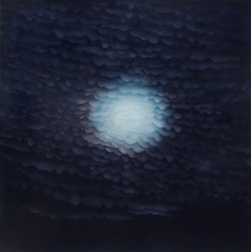 Clouds and Moon ,  Nightfall  -   Veda Reed, 2006,American ,b.1934-Oil on canvas, 42 × 42 in.