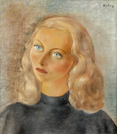 sylvainbuffet:Moïse KISLING 1891 - 1953 - Portrait de Michèle Morgan - 1942 