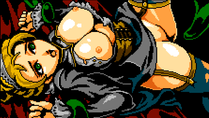Busty adventurer Â about to get fucked in a fantasy hentai dungeon.