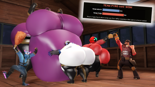 kayakazan-fat:  #TEAMPYRO WON ! Yeees, we did it ! The Pyro will get his class update fiiirst~ Flame