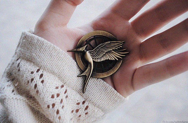 treacherousdaydreaming:  Mockingjay pin! by Nataly S. 