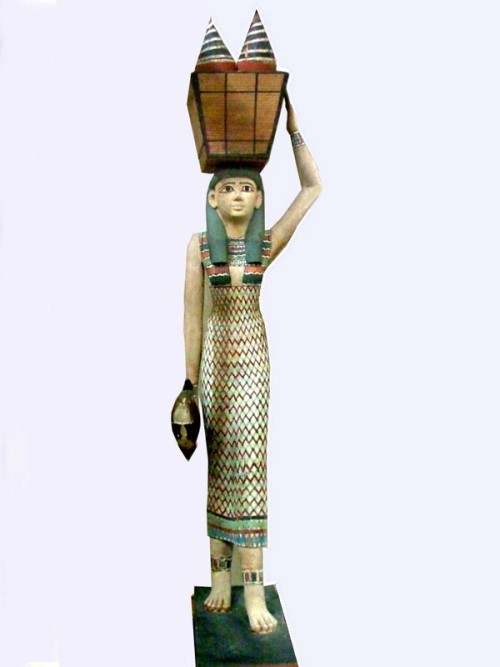 Figurines of two women carrying offerings from the tomb of Mehenkwetre, chancellor and steward of th