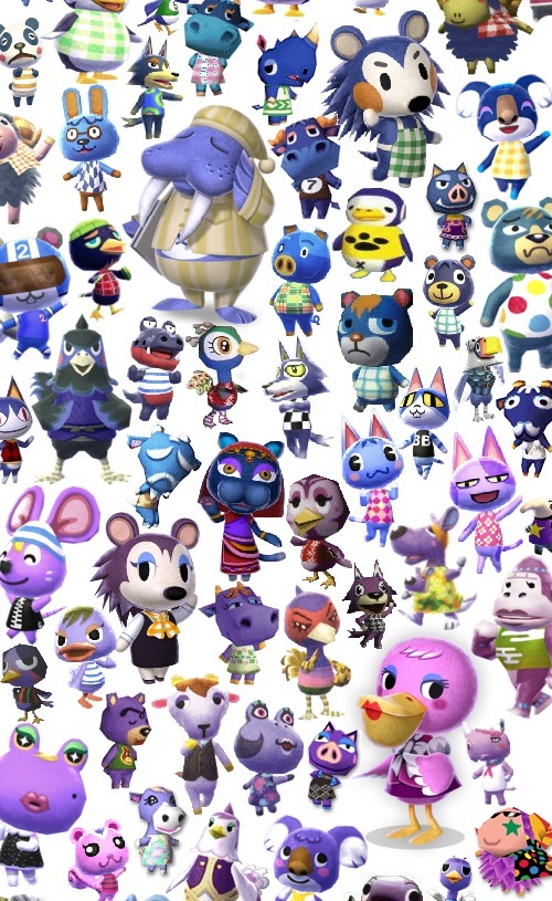 mayor-essy:   Yay I re-made the rainbow of villagers and this time ALL OF THEM are