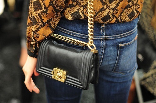 Tiny little Chanel Boy Bag! So cute