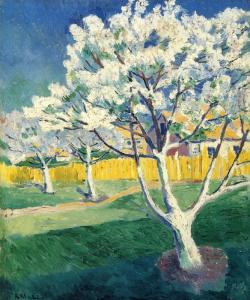 russian-avantgarde-art: Apple Tree in Blossom, Kazimir MalevichSize: 57.5x49 cmMedium: oil on canvas