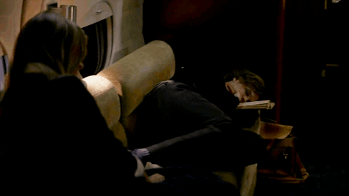 SPENCER REID SLEEPING ON THE JET