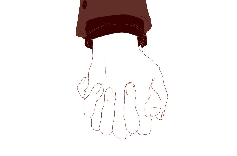 scottissue:   Holding hands to warm up from the cold.  Little fluffy Ereri comic,