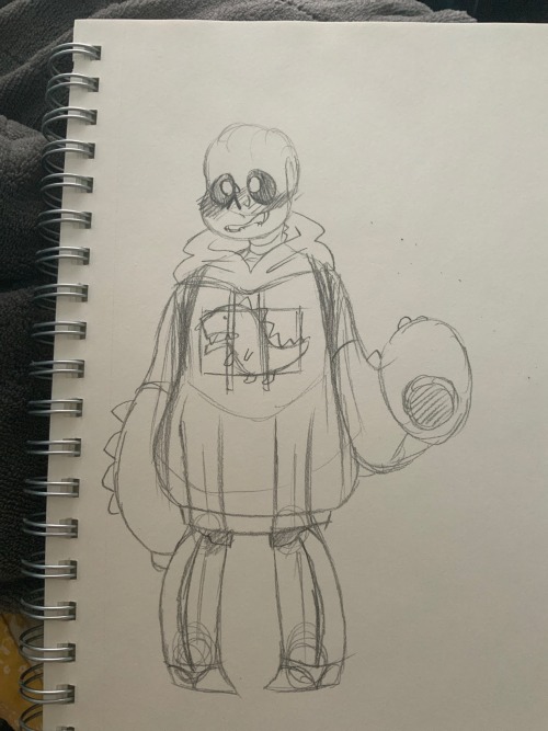 Small Sans In A Dino Hoodie Doodle