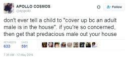 sourcedumal:  Stop protecting predators. 