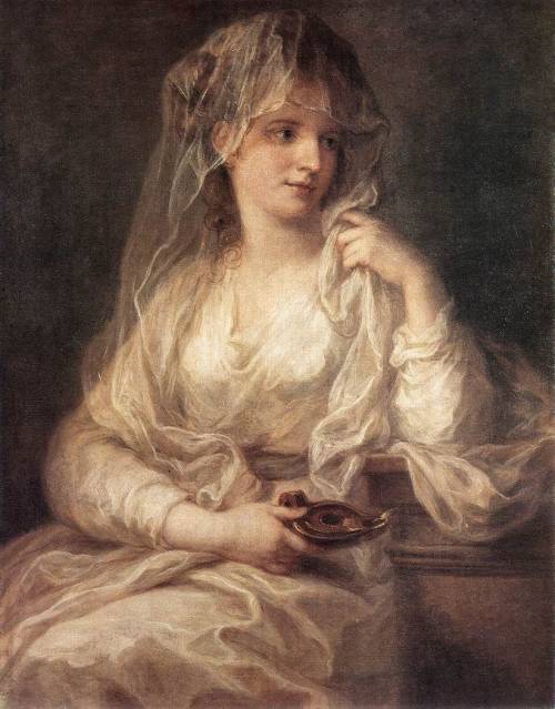 Portrait of a Lady as Vestal Virgin (c.1781-1782). Angelica Kauffmann (Swiss, 1741-1807). Oil on can