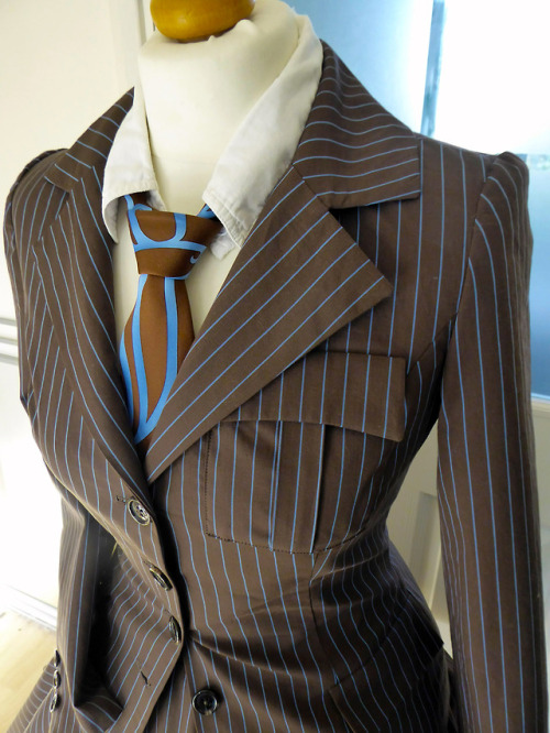 10th Doctor suit for Time Ladies. Available in brown or blue.www.frockasaurus.com