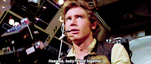 thinktheta123:  sashayed:  ah yes. han solo. han solo, so suave so cool under pressure so calm in a crisis great at handling difficult situations, for example, can get his own gloves off WHILE talking to a cute girl AT the same time no problem thanks