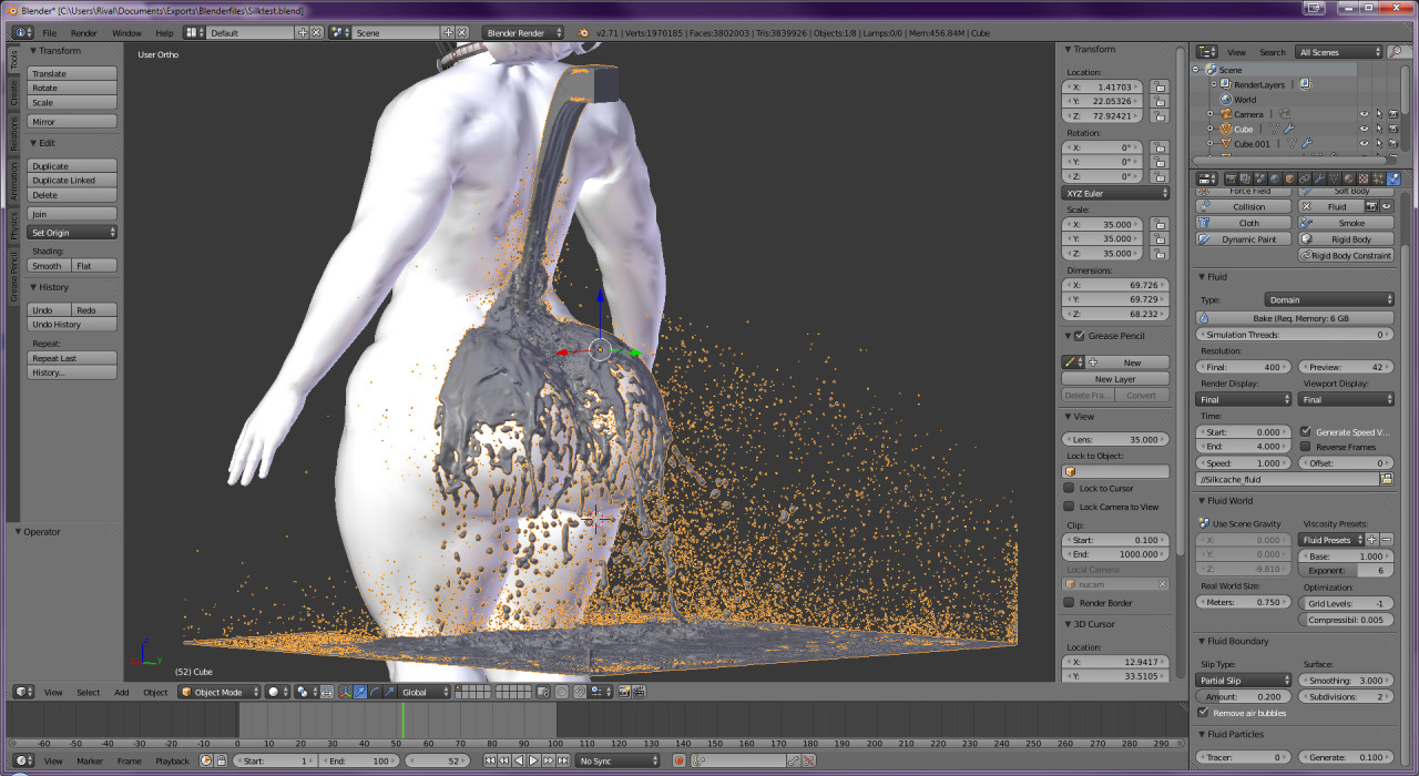 rivaliant:  a screenshot of the results of a Higher resolution fluid simulation in