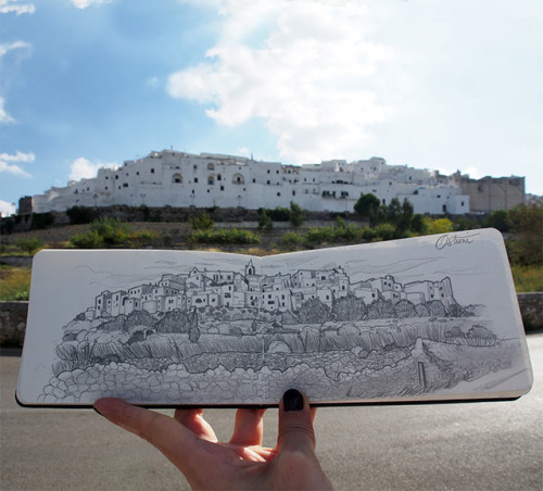 Roadtrip in ITALY - Travel sketches : 1. Colosseum, the fragile giant in the heart of Rome.2. Pomp