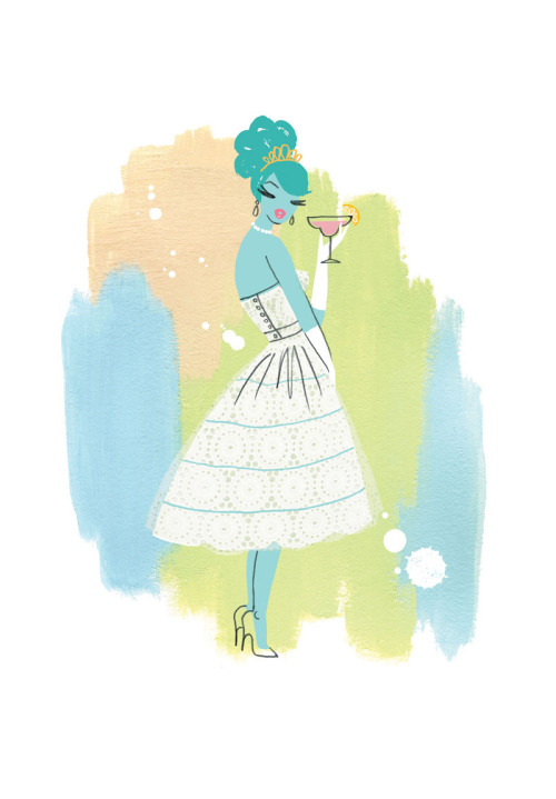This adorably retro print from artist Neryl Walker couldn’t be more holiday appropriate. Only thing left to do now: put on a party dress and sip a cosmo.