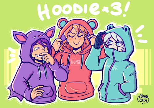 chibigaia-art:hoodies!
