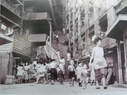 taishou-kun:  Street life at Gunkanjima 軍艦島 “battleship island” - Japan - 1960sSource : History Image on Twitter.com