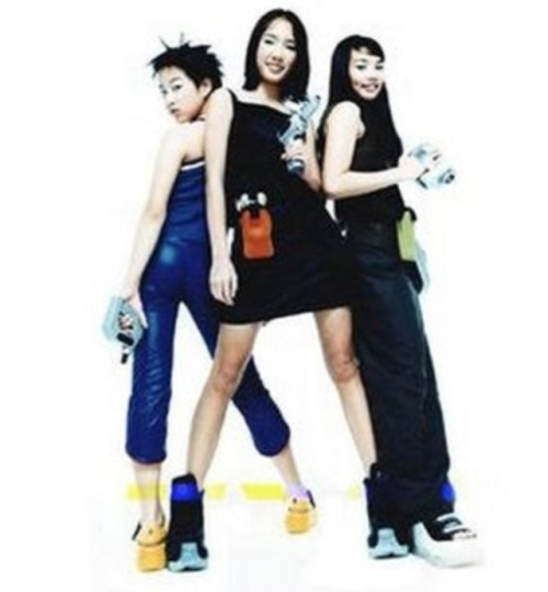 y2kaestheticinstitute: postvespertine:  H, a Thailand pop group, with their debut album, Project H (1999)  All of these looks, esp the tank top + baggy rave pants + blobby platform sneaker combo 😍 