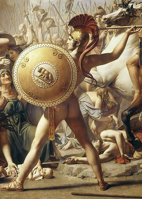 arthistoryclasses:Jacques-Louis David - The Intervention of the Sabine Women 