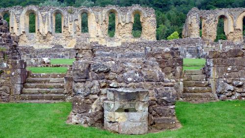 yorksnapshots: Stepping up at Byland Abbey, North Yorkshire, England.