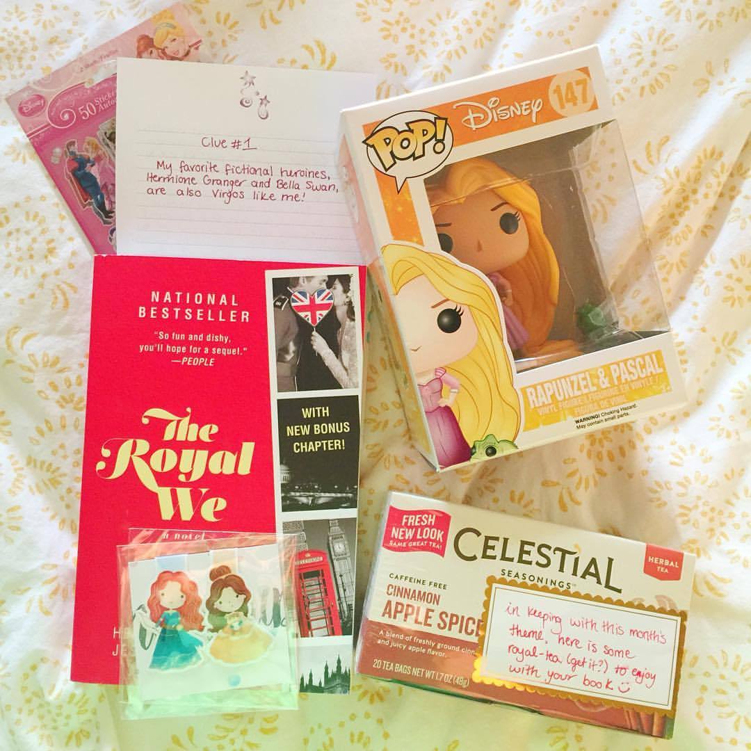 Omg my first #otspsecretsister package is ADORABLE!!! I’m so excited to read this book, and I LOVED your tea pun! Also, I die over the Merida and Belle bookmarks and the Rapunzel and Pascal Funko. I love that we’re both Virgos, too! ♍️ Your letter...