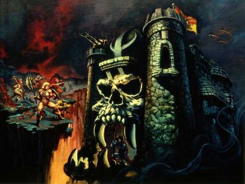 Original 1982 box art for Castle Grayskull. If you need new desktop wallpaper, expand it and use it.