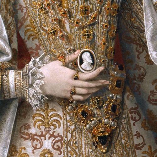 victoriapekinpack:Detail of The Infanta Isabella Clara Eugenia and Magdalena Ruiz by Alonso Sá