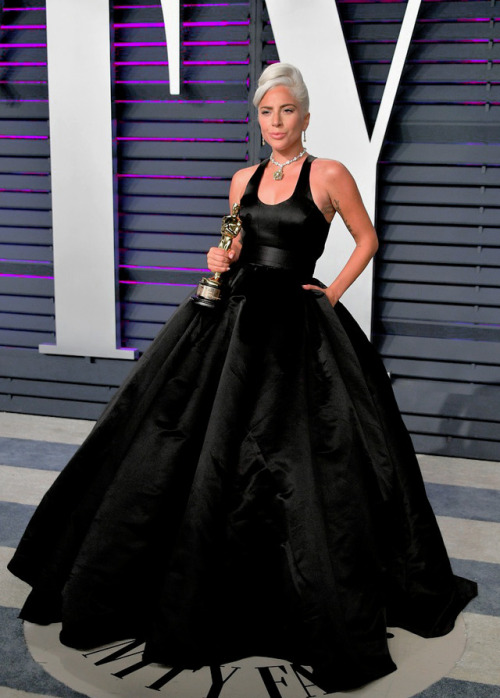 ladyxgaga: Academy Award winner Lady Gaga arrives at the 2019 Vanity Fair Oscar Party at The Wallis 
