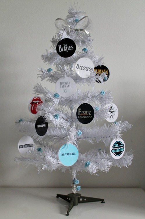 unpeudejoieblog:My atelier has started its own countdown to Christmas. This is the tree I made with 