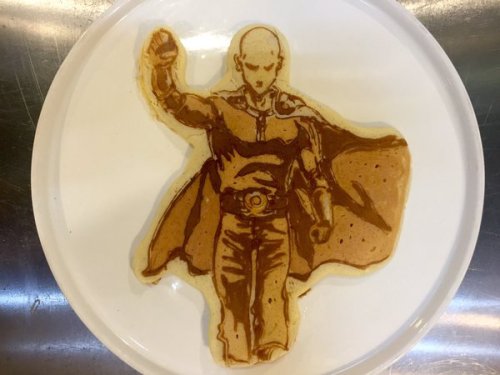 meganezaru:  @LaRicetta99 Pancake Art: Saitama from One Punch Man  