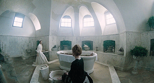weiszs:The Favourite (2018) + fish eye lensdirected by Yorgos Lanthimos, cinematography by Robbie Ry