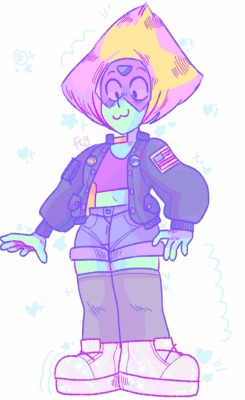 friendlycloudguy:I ordered a nasa bomber jacket and I was like, u know who would look good in this? Peridot