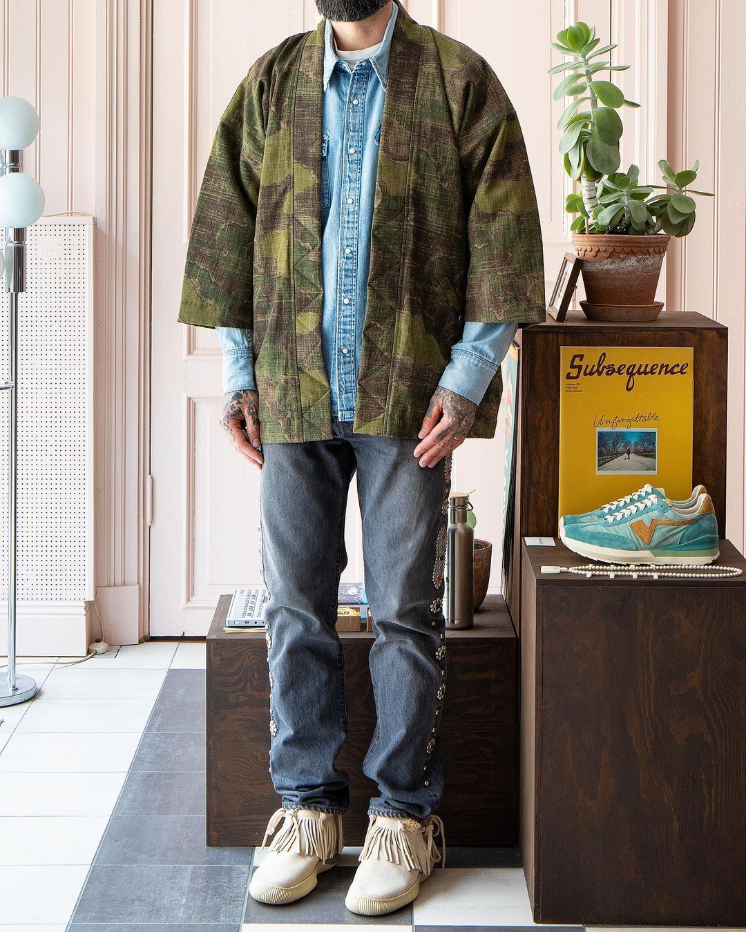 ポイントキャンペーン中 VISVIM(ビズビム) SANJURO KIMONO (C/L DENIM