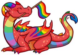 keymintt: Some little pride flag dragons