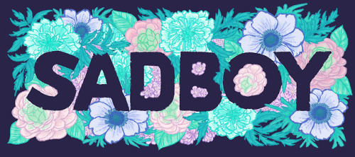 byz-antium:neon victorian flower language typography for all of your Sadboy needs 