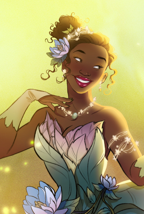 dommnics:Drawing Disney princesses is so therapeutic for me hahaI love Tiana sooooo much and I’m ext