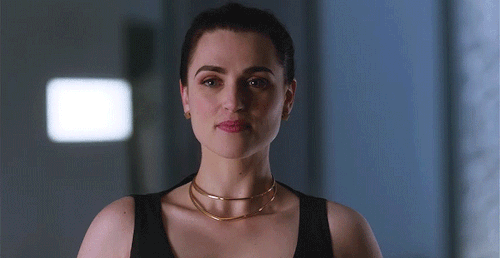 Kara watching Lena leave // Lena watching Kara leave