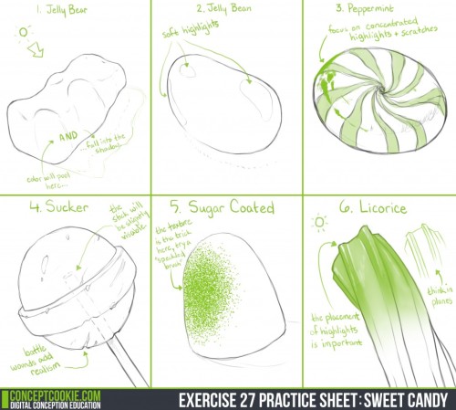 conceptcookie:Exercise 27 Results: Shading Candy Step by Step by: Tim Von Rueden (vonn)Check out our