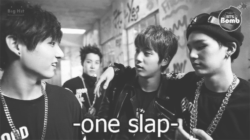 youremypride:  maknae forever getting slap by hyungs… 