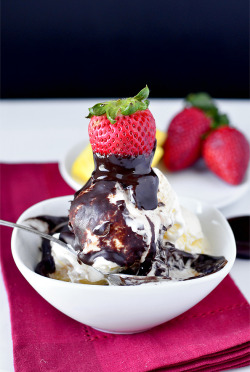 Do-Not-Touch-My-Food:  Brownie Batter Hot Fudge Sauce On Ice Cream