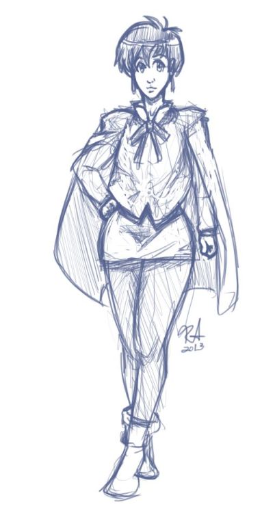 A quick sketch of Meryl from Trigun.  Thinking of doing some cheap sketch commissions, let me know if you’d be interested in it.
