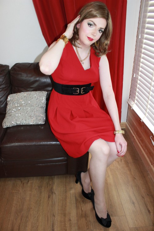 BWBG | Outfit #1 Pictures | Set 3 of 4Second to last set of this lovely red dress, 5 more outfits to