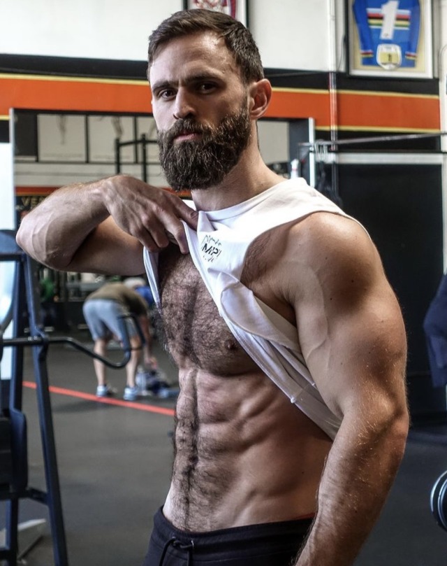 elnerdo19:Gorgeous Krispy Matt and his perfect sexy hairy chest! 🐺💚🤍💙💚💙🤍💚💙🤍