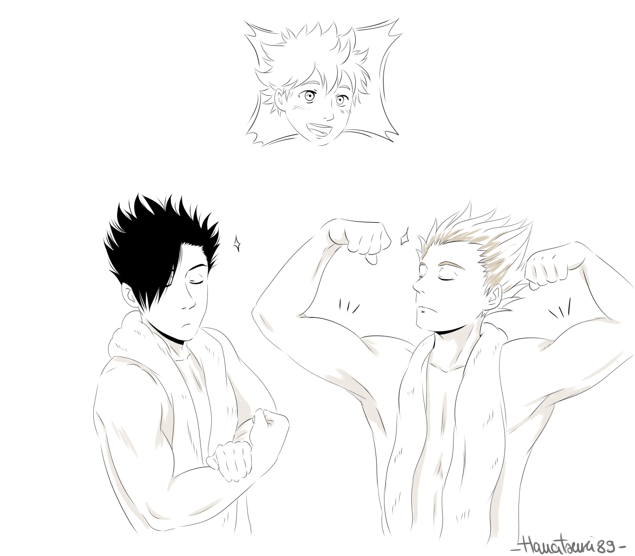 hanatsuki89:  Hinata times when he changes and bathes at training camp to see Kuroo