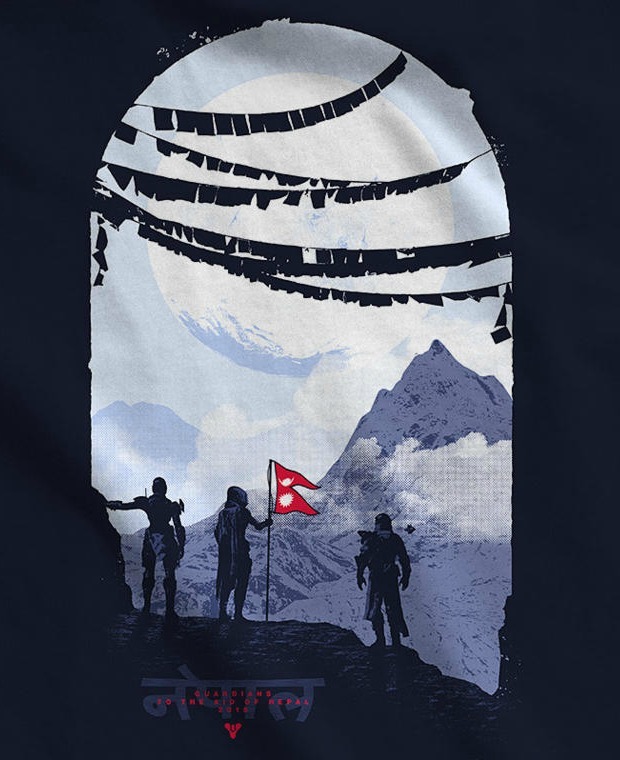 theomeganerd:  Buy a Destiny T-Shirt to Help Bring Aid to Nepal (and You Get a Shader)